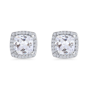 Cushion Cut Stud Earring